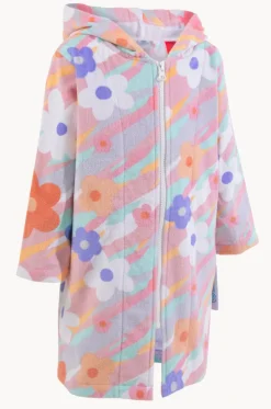 Baby Petal Splash Hooded Towel Robe 12-24M