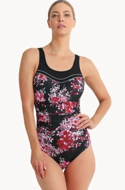 Blissful Ruched Scoop Neck One Piece