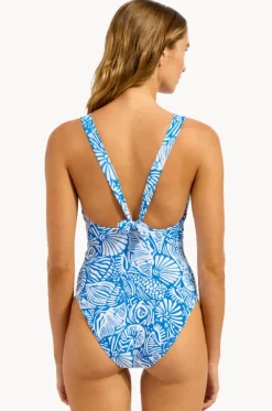 C Shells Ring Front Halter One Piece