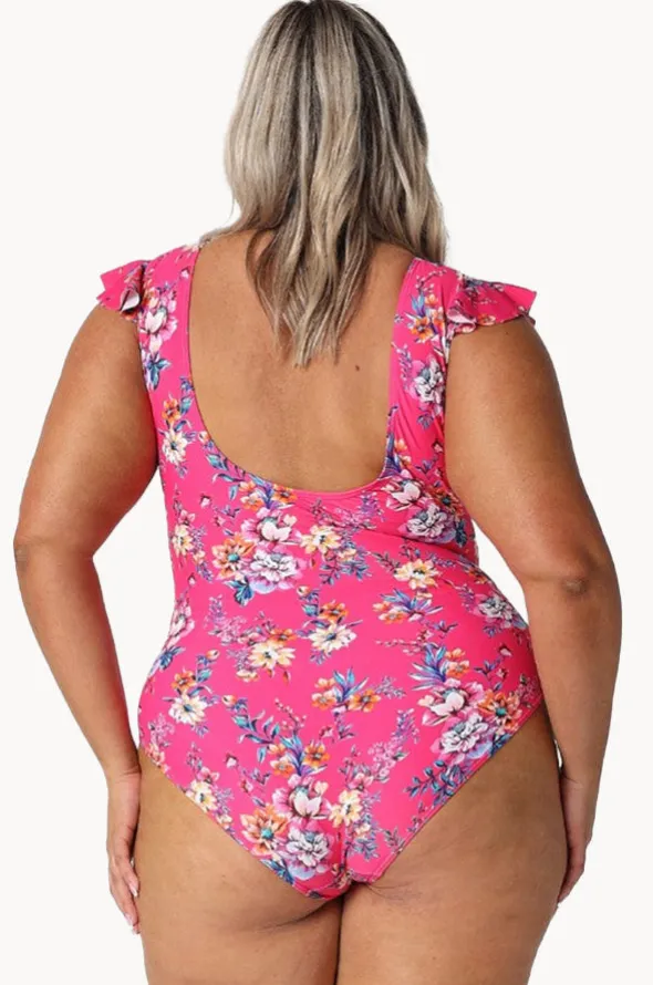Castaway Frill V Neck One Piece