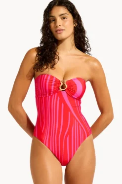 Coastline Ring Front Bandeau One Piece