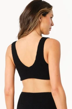 Crinkle Classic Ring V Neck Bralette