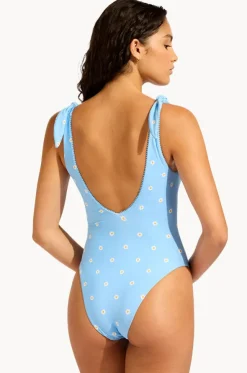 Daisy Chain Deep V Neck Maillot
