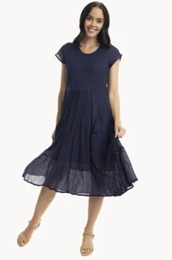 Essentials Cotton Gauze Bias Dress