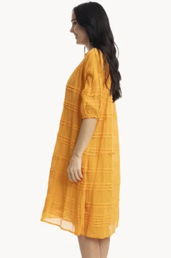 Essentials Cotton Gauze Pleated Dress