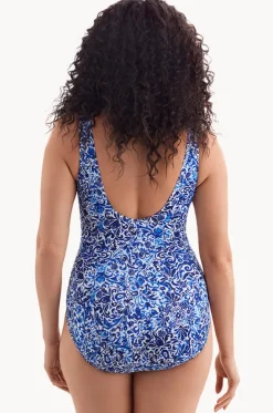 Fine China Ruffle Cross Over One Piece