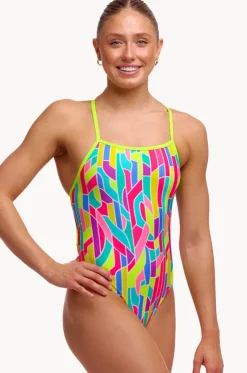 Girls Candy Cracks Tie Me Tight One Piece