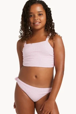 Girls Daisy Check Crop Tank Set