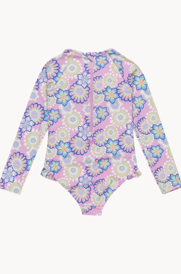Girls Flower Party Sunsuit