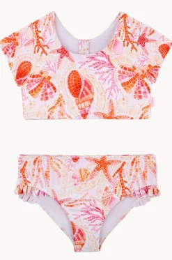 Girls La Mer Short Sleeve Crop Set