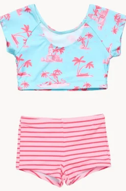 Girls Lighthouse Island Crop Suntop Set