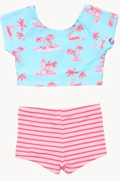 Girls Lighthouse Island Crop Suntop Set