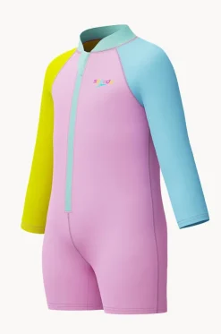 Girls Long Sleeve Zip Sunsuit