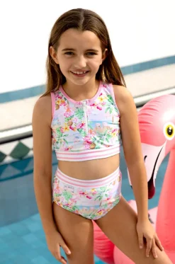 Girls Miss Vacay Crop Set