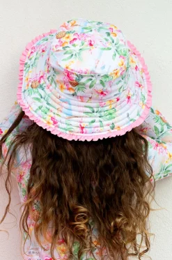 Girls Miss Vacay Reversible Sunhat