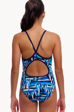 Girls Polar Caps Diamond Back One Piece