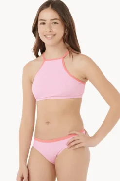 Girls Premium Rib 2.0 High Neck Crop Set