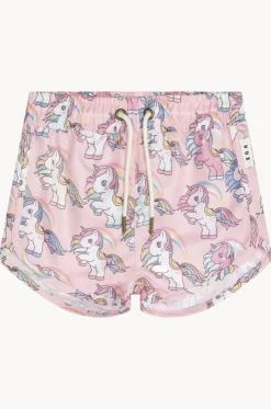 Girls Rainbow Unicorn Swim Short