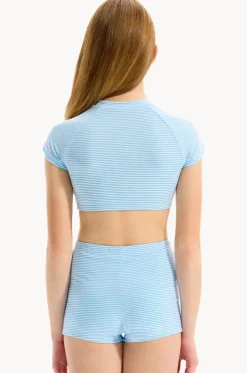 Girls Seersucker Stripe Suntop Set