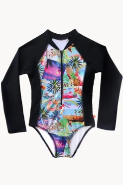 Girls Summer Vacay Long Sleeve Sunsuit
