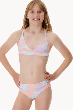 Girls Surf Check Crop Set