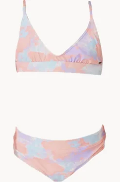 Girls Surf Check Crop Set