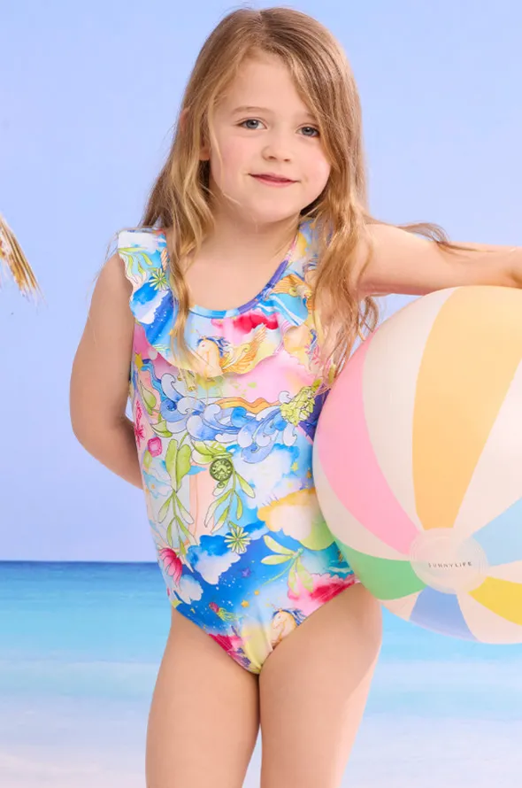 Girls Surrealism Frill One Piece
