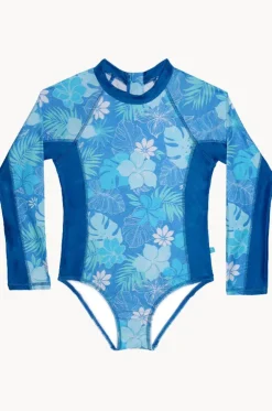 Girls Tropicana Long Sleeve Sunsuit