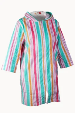 Hawaiian Stripe Hooded Towel Robe S/M