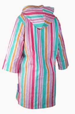 Hawaiian Stripe Hooded Towel Robe S/M