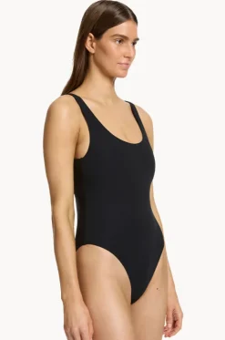 Jetset Scoop Neck High Leg One Piece