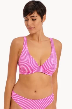 Jewel Cove Stripe H Cup Plunge Bra