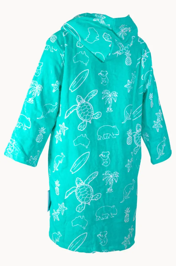 Kids Australia Hooded Towel Robe 7-11Y