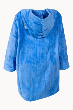 Kids Blue Riptide Hooded Towel Robe 7-11Y
