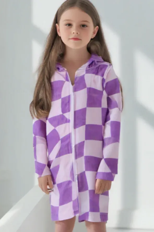 Kids Ocean Drifter Hooded Towelling Robe 5-7Y