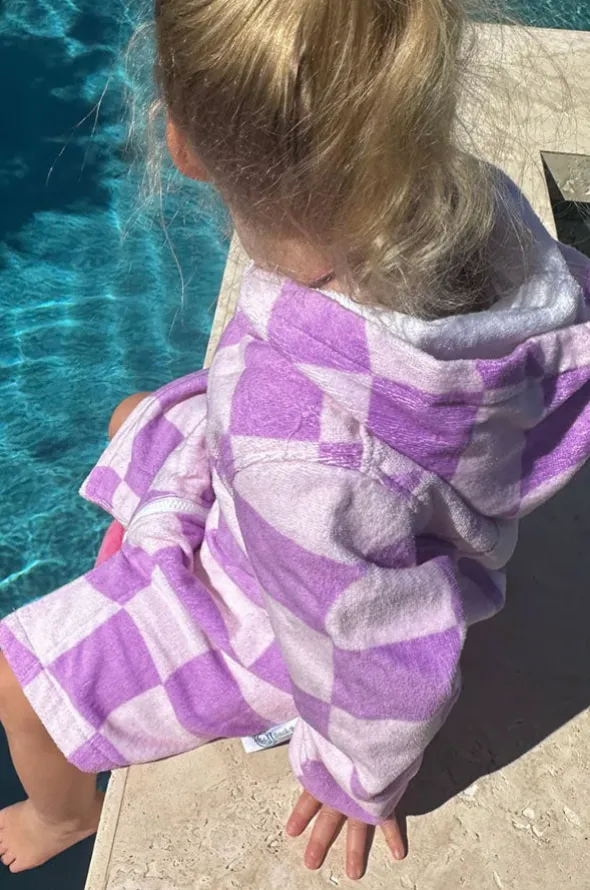 Kids Ocean Drifter Hooded Towelling Robe 5-7Y