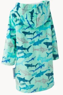 Kids Sharky Hooded Towelling Robe 3-5Y