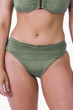 Lustre Mid Rise Ruched Pant