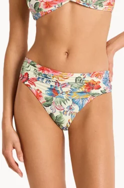 Marisol Mid Rise Ruched Pant