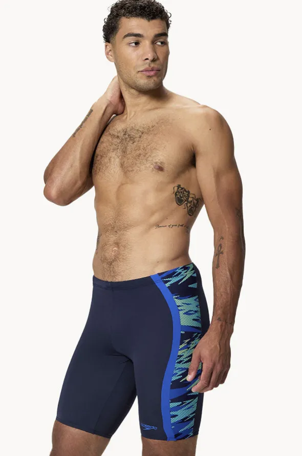 Mens Print Spliced Jammer