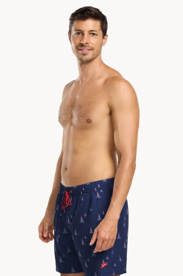 Mens Sail Boat Shorties Boardshort