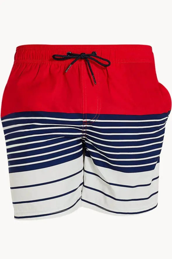 Mens Sorrento Panel Stripe Boardshort