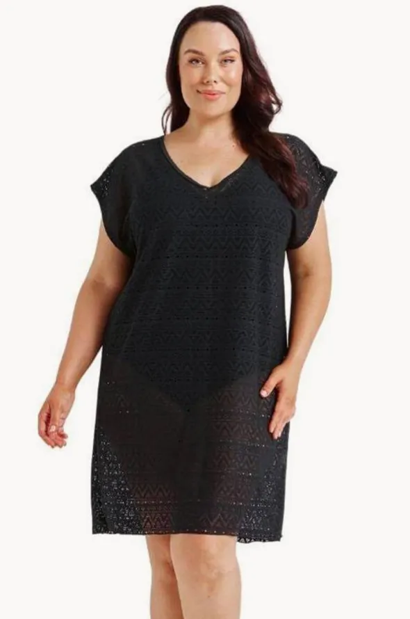 Mesh V Neck Kaftan