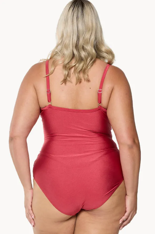 Metallic Criss Cross One Piece