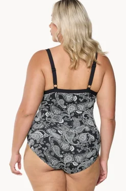 Mono Paisley DD/E Cup Underwire One Piece