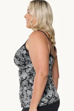 Mono Paisley F/G Cup Underwire Tankini Separate