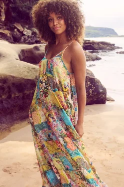 Papaya Scoop Maxi Dress