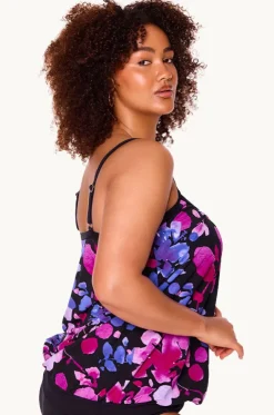 Paper Flowers Blouson Tankini Separate