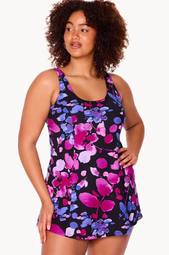 Paper Flowers Swim Dress