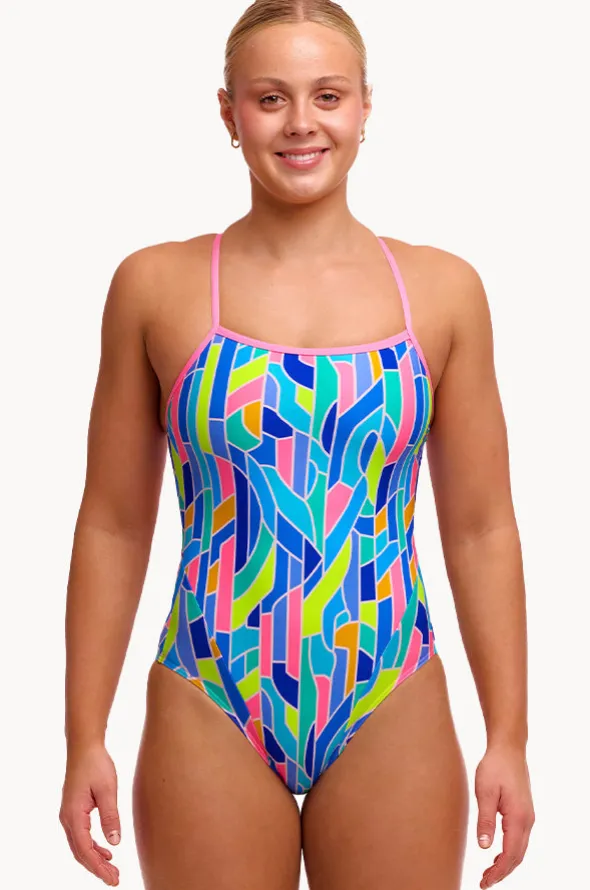 Pillared Single Strap One Piece